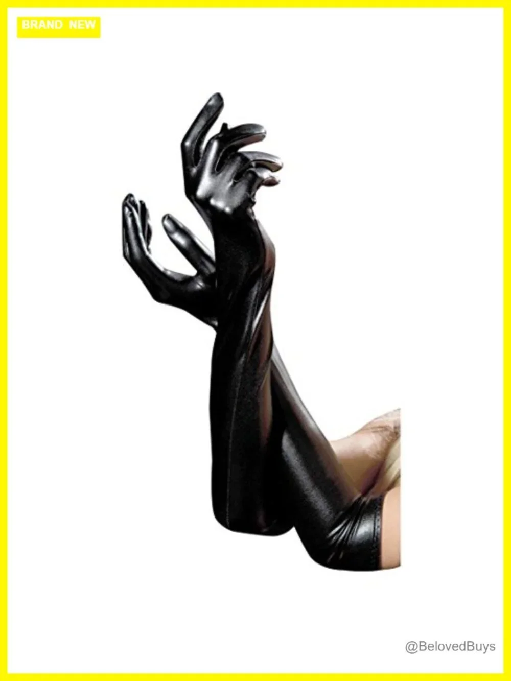 Women's Faux Leather Long Gloves Party Patent Sexy Elegant 53cm